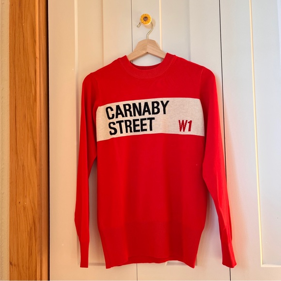 Like New Joanie Clothing XS Red Carnaby Street Sweater - Picture 1 of 6